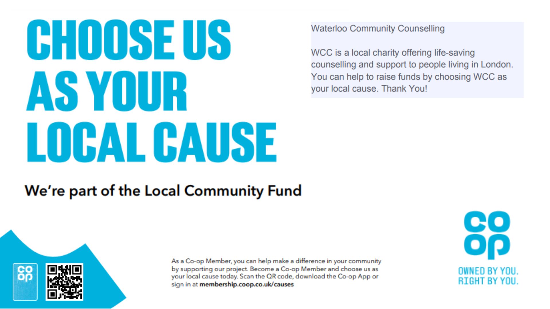 Support Waterloo Community Counselling Through the Coop Local Community Fund